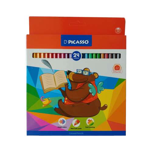 مداد رنگی 24 رنگ پیکاسو مدل SUPERB WRITER طرح موش