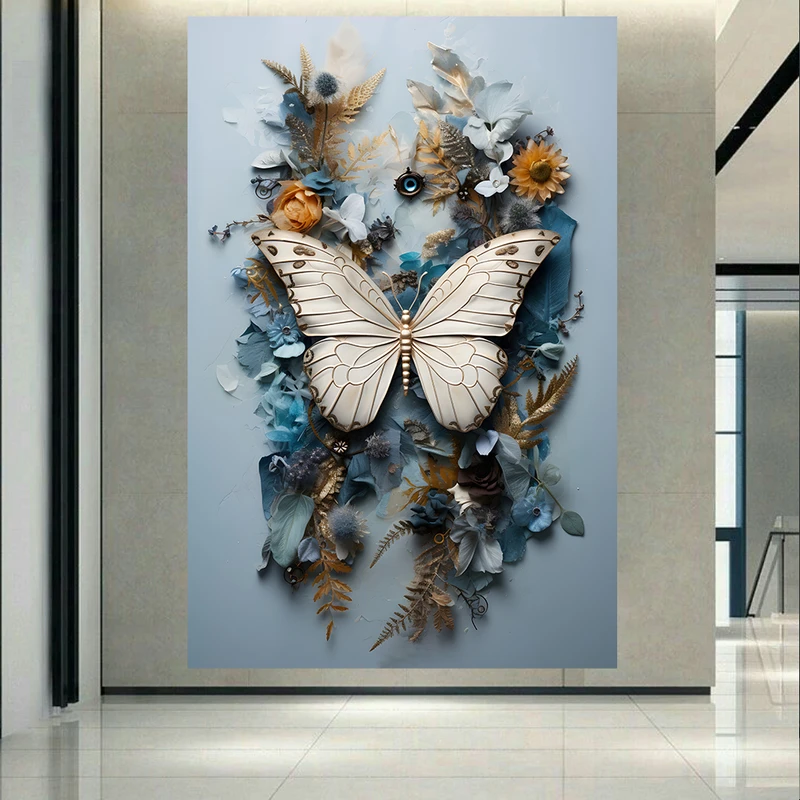 استیکر طرح پروانه و گل مدل چشم و نظر کد AR31091