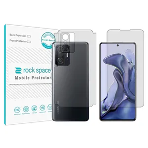 Rockspace transparent screen protector HyGEL model suitable for Xiaomi 11T mobile phone along with the back of the phone