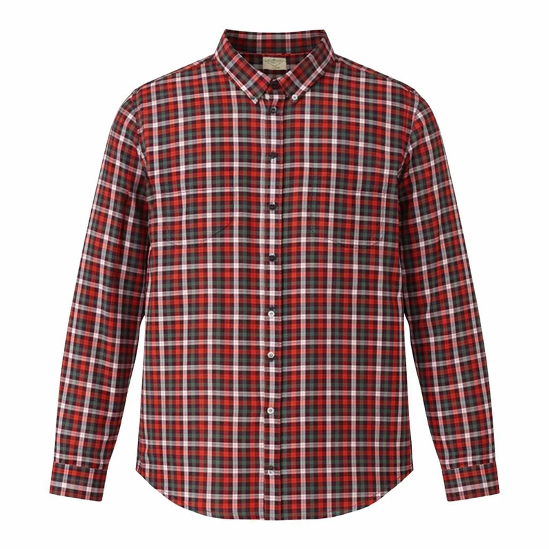 شومیز آستین بلند یقه برگردان زنانه مدل چهارخانه 