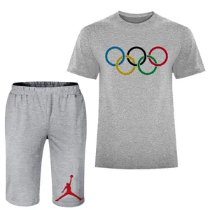 ست تی شرت و شلوارک مردانه مدل المپیک کد A159