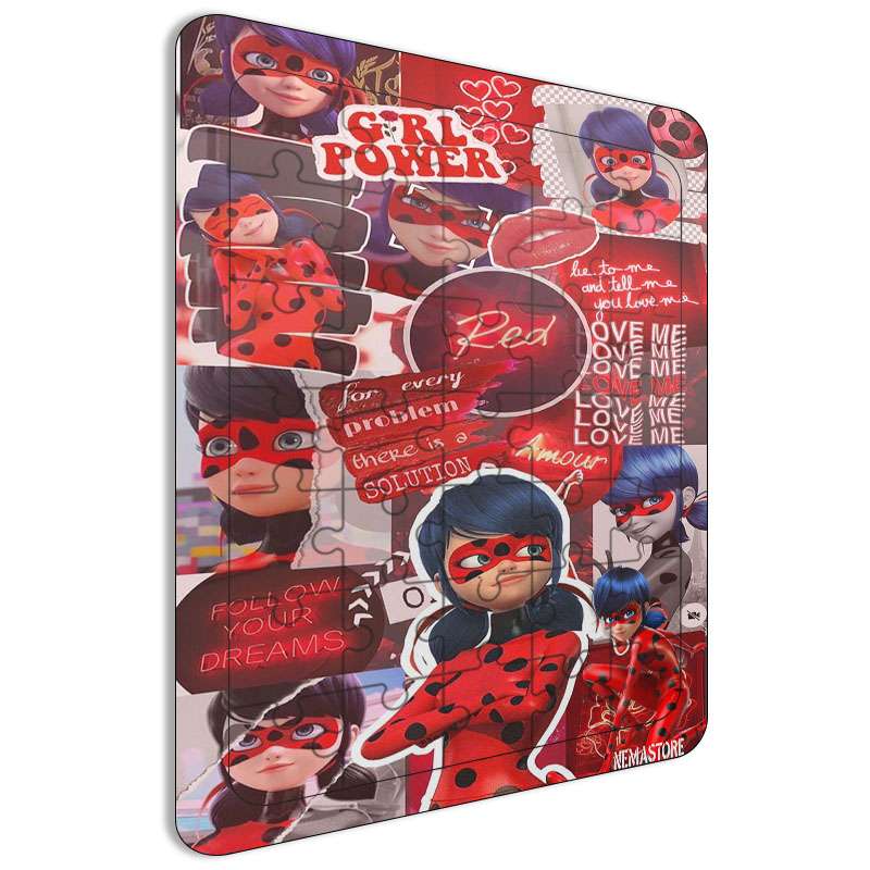 پازل 35 تکه نمااستور طرح دختر کفشدوزکی کد 1040