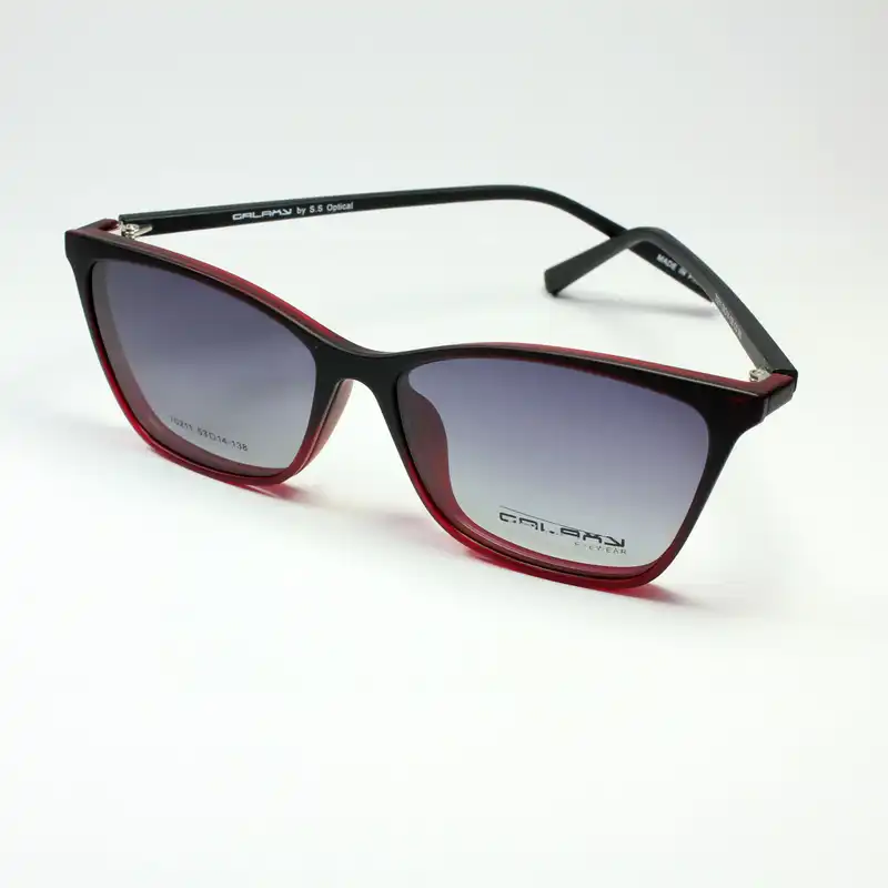 فریم عینک طبی گلکسی مدل 70211 به همراه کاور آفتابی