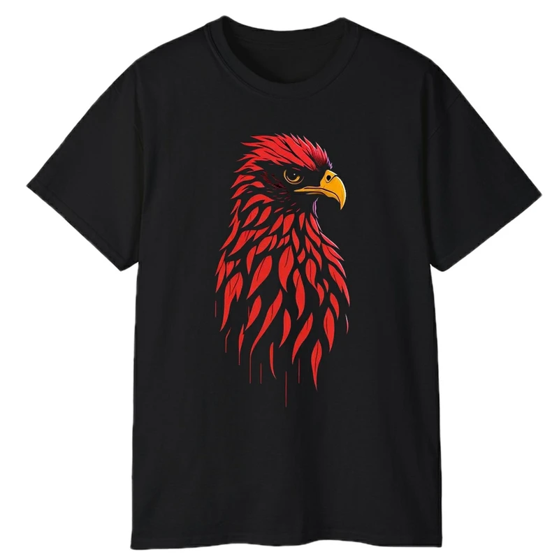تی‌شرت آستین کوتاه مردانه پاد آفرین مدل عقابی444