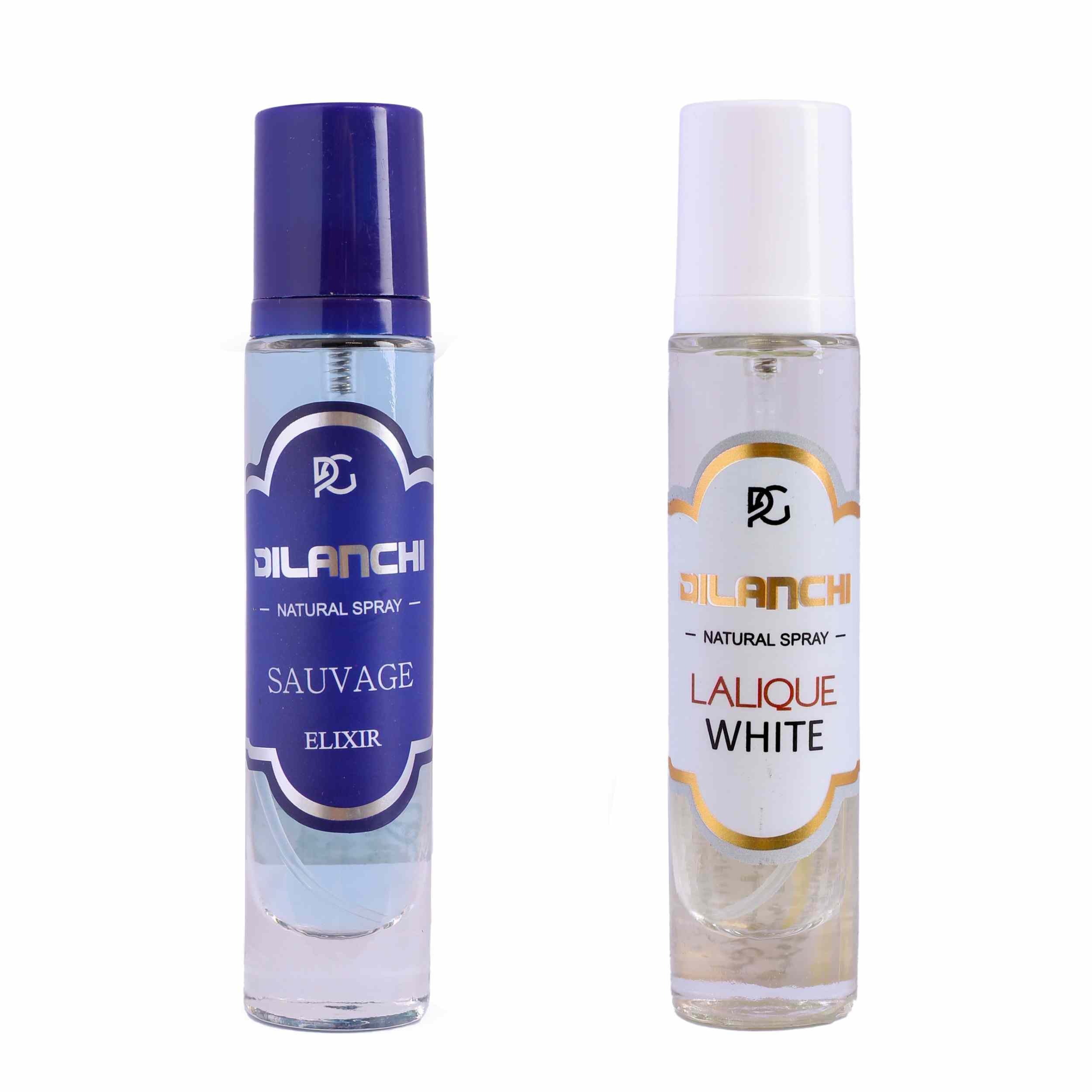 عطر جیبی دیلانچی پلاس مدل لالیک وایت و ساواج الکسیر حجم 30 میلی لیتر مجموعه 2 عددی