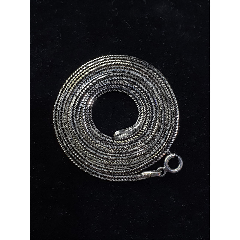 زنجیر نقره مردانه مدل ماری کد 7