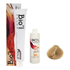 کیت رنگ مو بیول مدل HONEY شماره 10.18 حجم 100 میلی لیتر رنگ بلوند نسکافه ای پلاتینه  