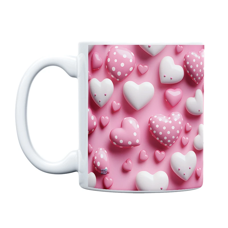 ماگ حس آمیزی طرح عاشقانه مدل قلب زیبا کد 54