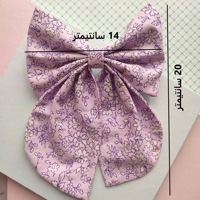 گیره مو زنانه مدل پاپیون طرح گلدار گیره مو زنانه مدل پاپیون طرح گلدار