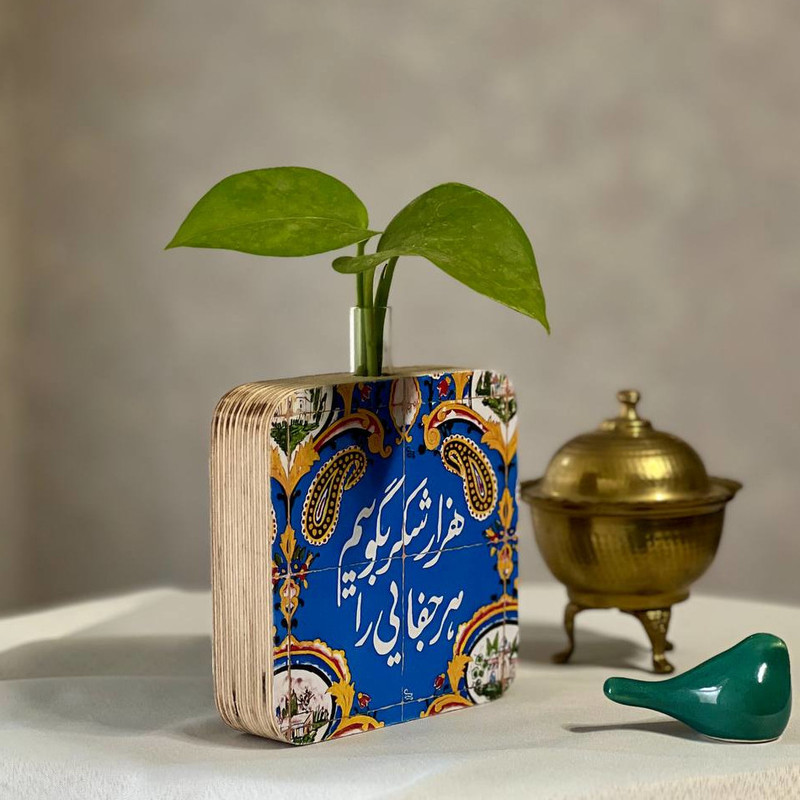 گلدان دکوری طرح دو رو مدل نستعلیق کد FPW025 گلدان دکوری طرح دو رو مدل نستعلیق کد FPW025