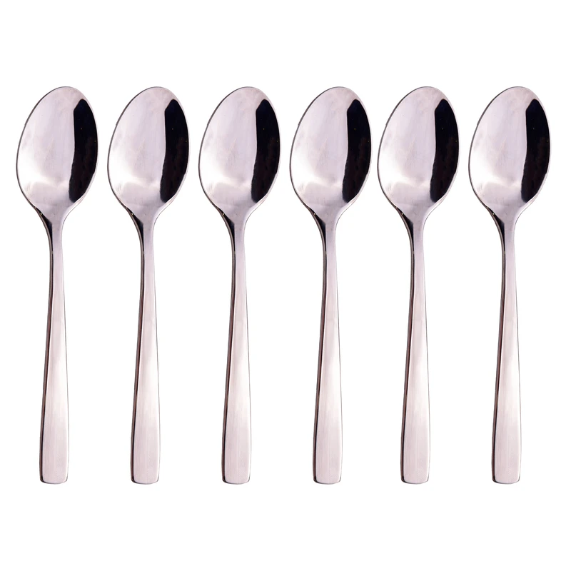 قاشق مرباخوری ناب استیل مدل فلورانس مجموعه 6 عددی