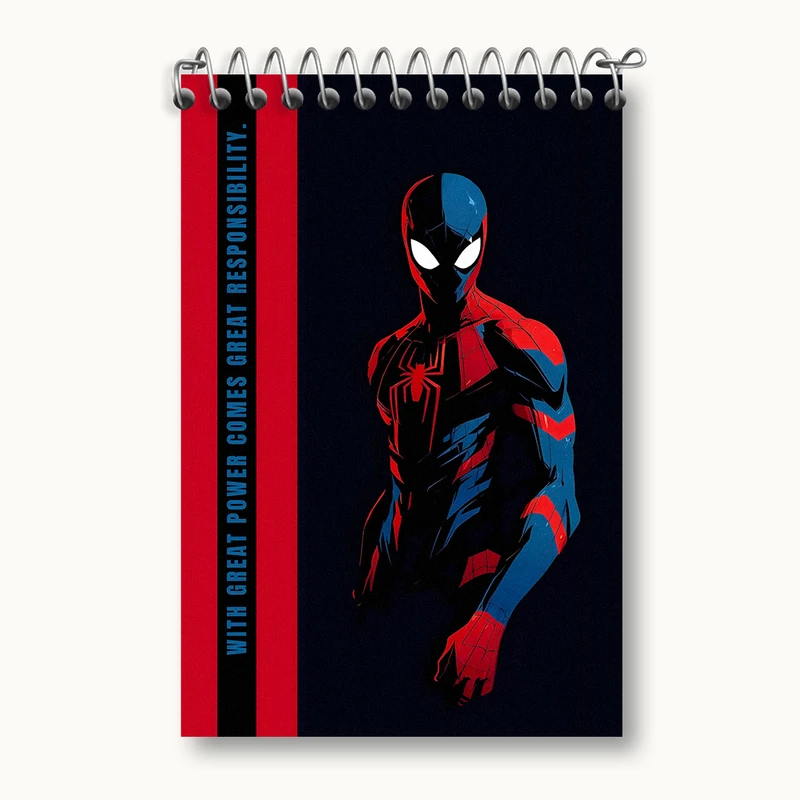 دفتر یادداشت 50 برگ خندالو طرح مرد عنکبوتی (Spider Man) کد N3470