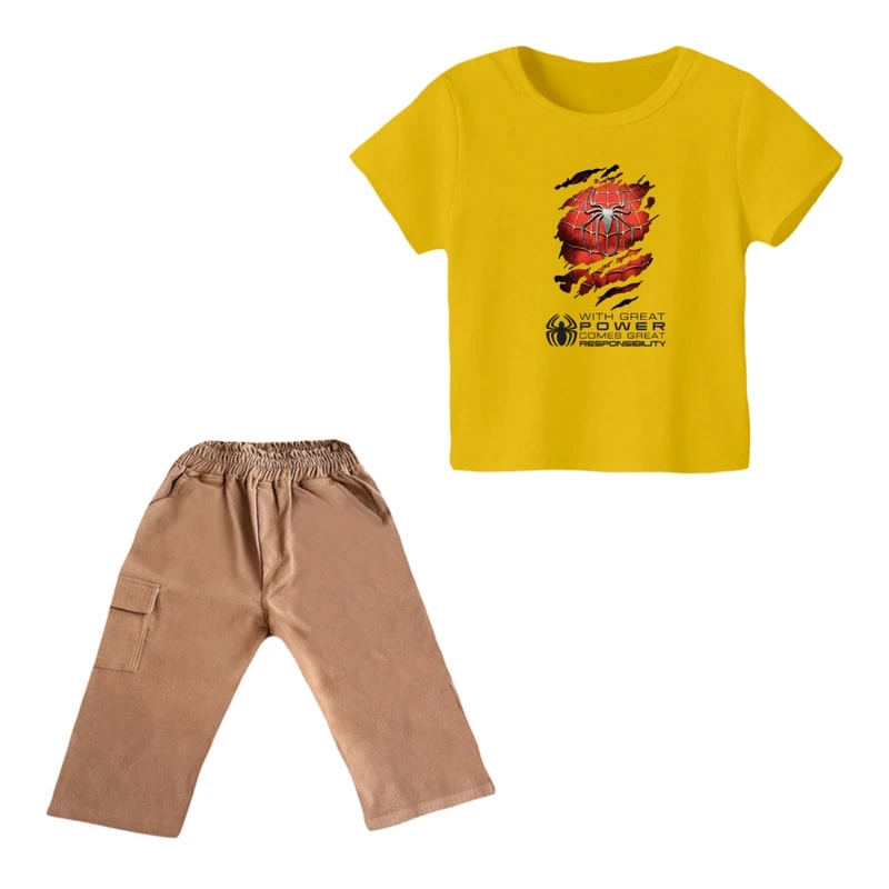 ست تی شرت و شلوارک پسرانه مدل مرد عنکبوتی کد ۲۲