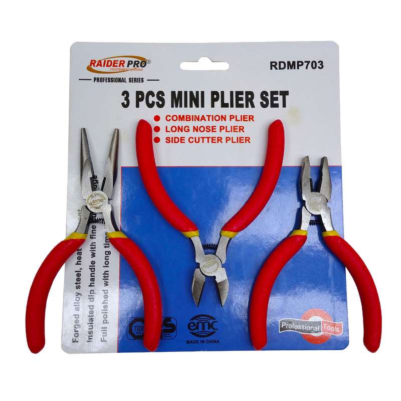 انبر دست و انبر سیم چین و انبر دم باریک رایدر پرو مدل RDMP703 سایز 4.5 اینچ