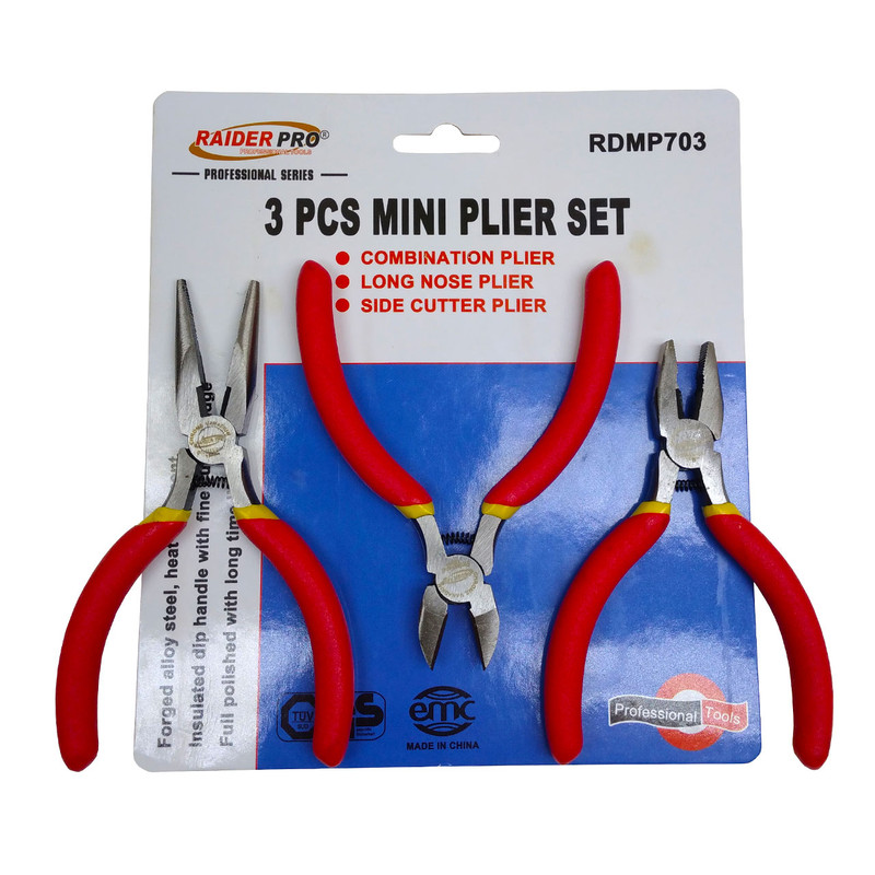 انبر دست و انبر سیم چین و انبر دم باریک رایدر پرو مدل RDMP703 سایز 4.5 اینچ