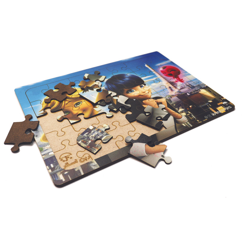 پازل 35 تکه رین استار مدل چوبی دختر کفشدوزکی