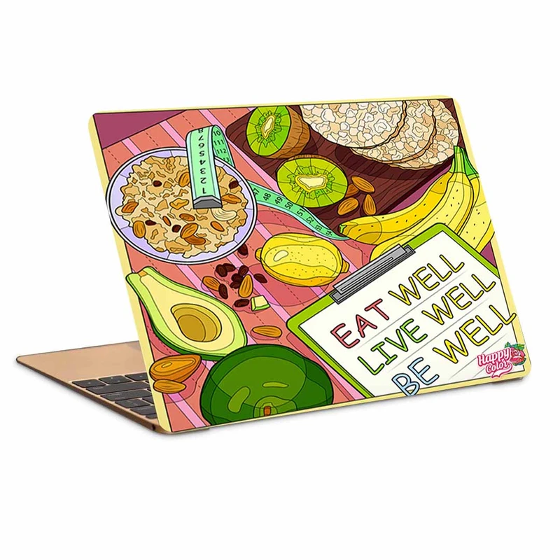 استیکر لپ تاپ طرح eat well…. کد P-74مناسب برای لپ تاپ 15.6 اینچ