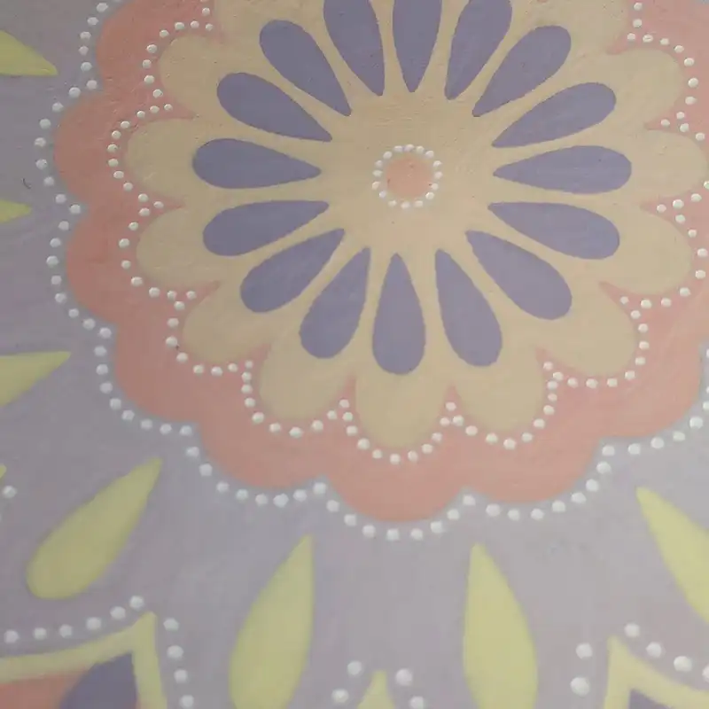 بشقاب دیوارکوب سفالی مدل ماندالا