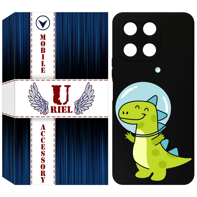 کاور یوریل مدل KSH کد 62 طرح دایناسور فضانورد مناسب برای گوشی موبایل آنر X6A / X6A Plus