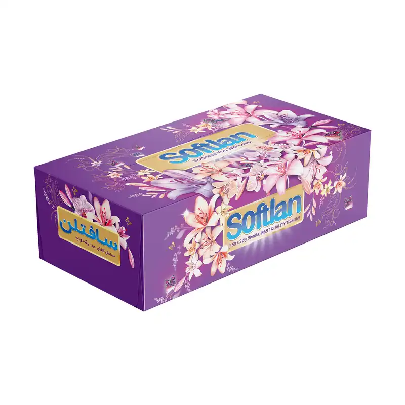دستمال کاغذی 150 برگ سافتلن مدل Heaven Garden