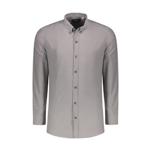 پیراهن آستین بلند مردانه دیورسو مدل آکسفورد رنگ طوسی