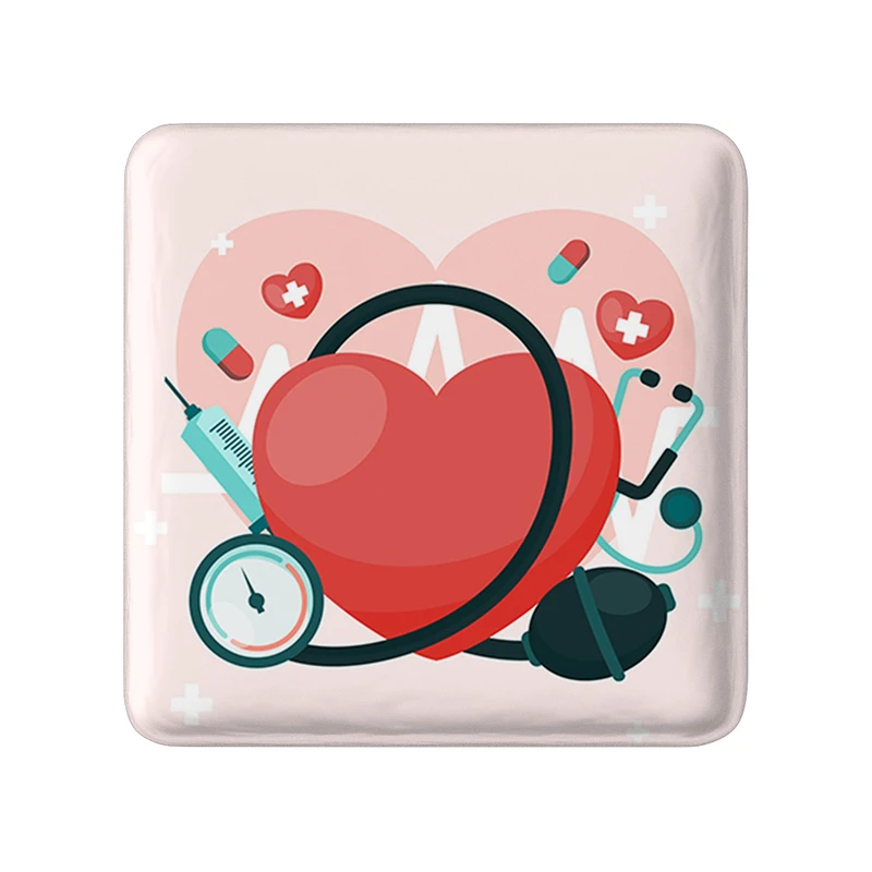 مگنت خندالو طرح پزشک و پرستار مدل مربعی کد 31029