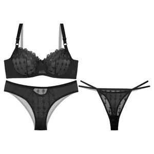 ست شورت و سوتین زنانه نوشه پوش کد 07-409 رنگ مشکی مجموعه 3 عددی