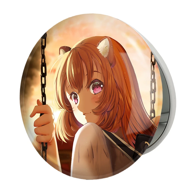 آینه جیبی خندالو طرح رافتالیا انیمه ظهور قهرمان سپر مدل تاشو کد 15938 