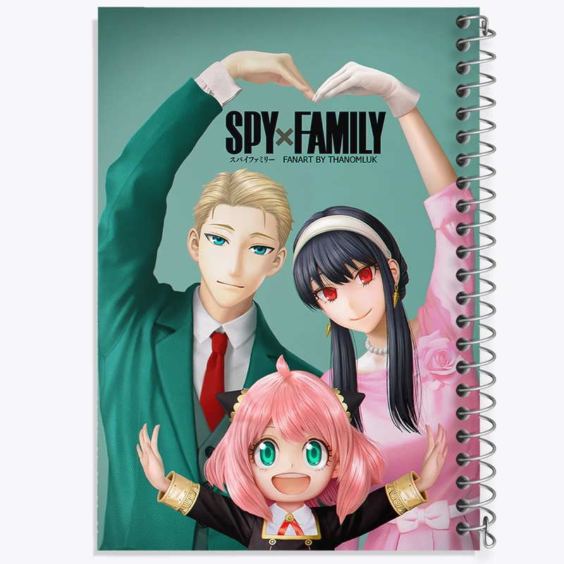 دفتر ژورنال نویسی 50 برگ خندالو مدل نقطه ای طرح انیمه اسپای ایکس فمیلی (Spy x Family) کد N4262