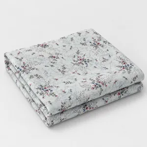 ملحفه نخی مدل روانداز طرح گلدار یک نفره سایز 150x200 سانتی متر