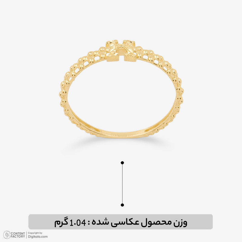 انگشتر طلا  18 عیار زنانه گالری طلا و جواهر هانی مدل آفرودیت ۰۷  - 4