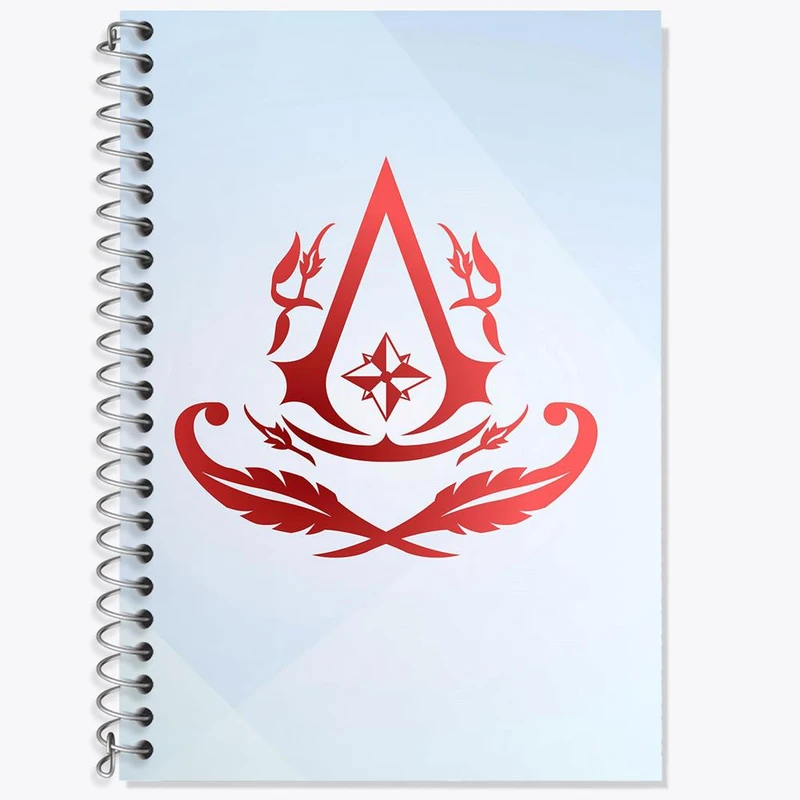 دفتر زبان 50 برگ خندالو مدل سه خط طرح بازی اساسینز کرید Assassins Creed کد 27926