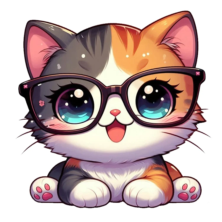 استیکر پارچه و لباس پاد آفرین مدل گربه عینکی کد DKST168