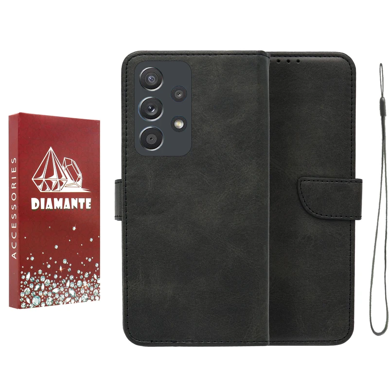 کیف کلاسوری دیامانته مدل Scusa Rd مناسب برای گوشی موبایل سامسونگ Galaxy A52 4G / 5G به همراه بند آویز