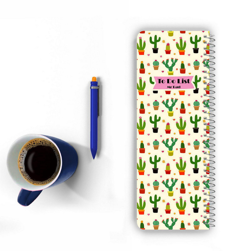 دفترچه یادداشت مستر راد مدل to do list طرح کاکتوس کد fiory 2104 به همراه جا مدادی
