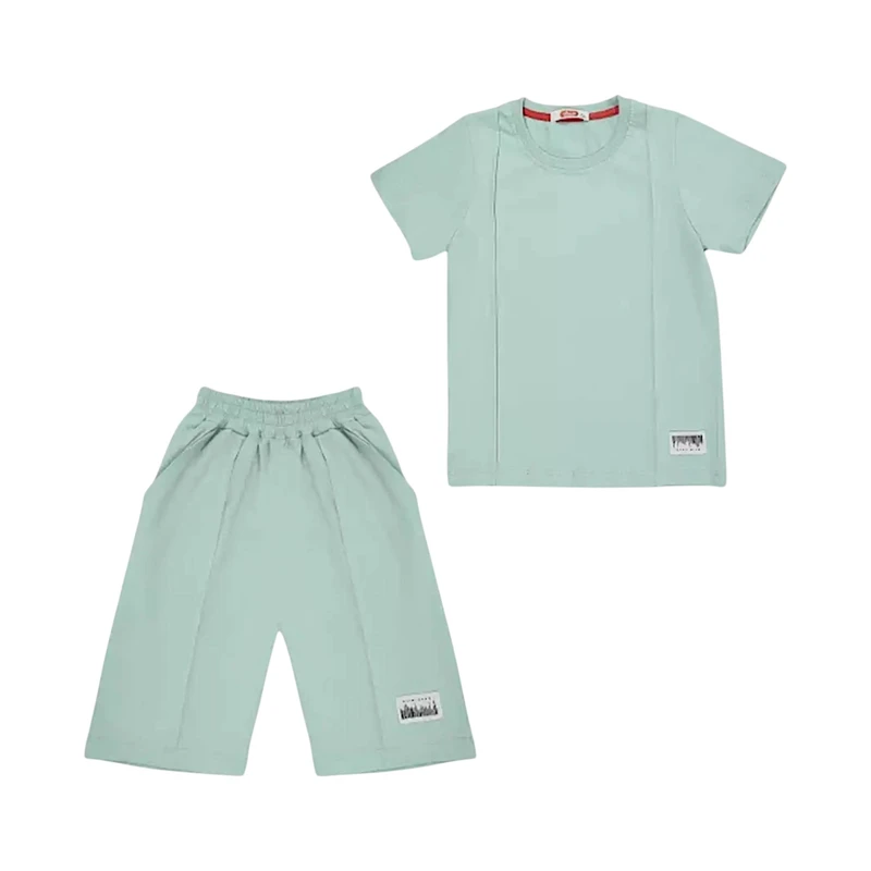 ست تی شرت و شلوارک پسرانه مدل MDSS-CH0671