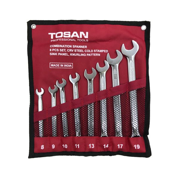 تجریه خرید مجموعه 8 عددی آچار یکسر تخت یکسر رینگی توسن مدل TI101-S8