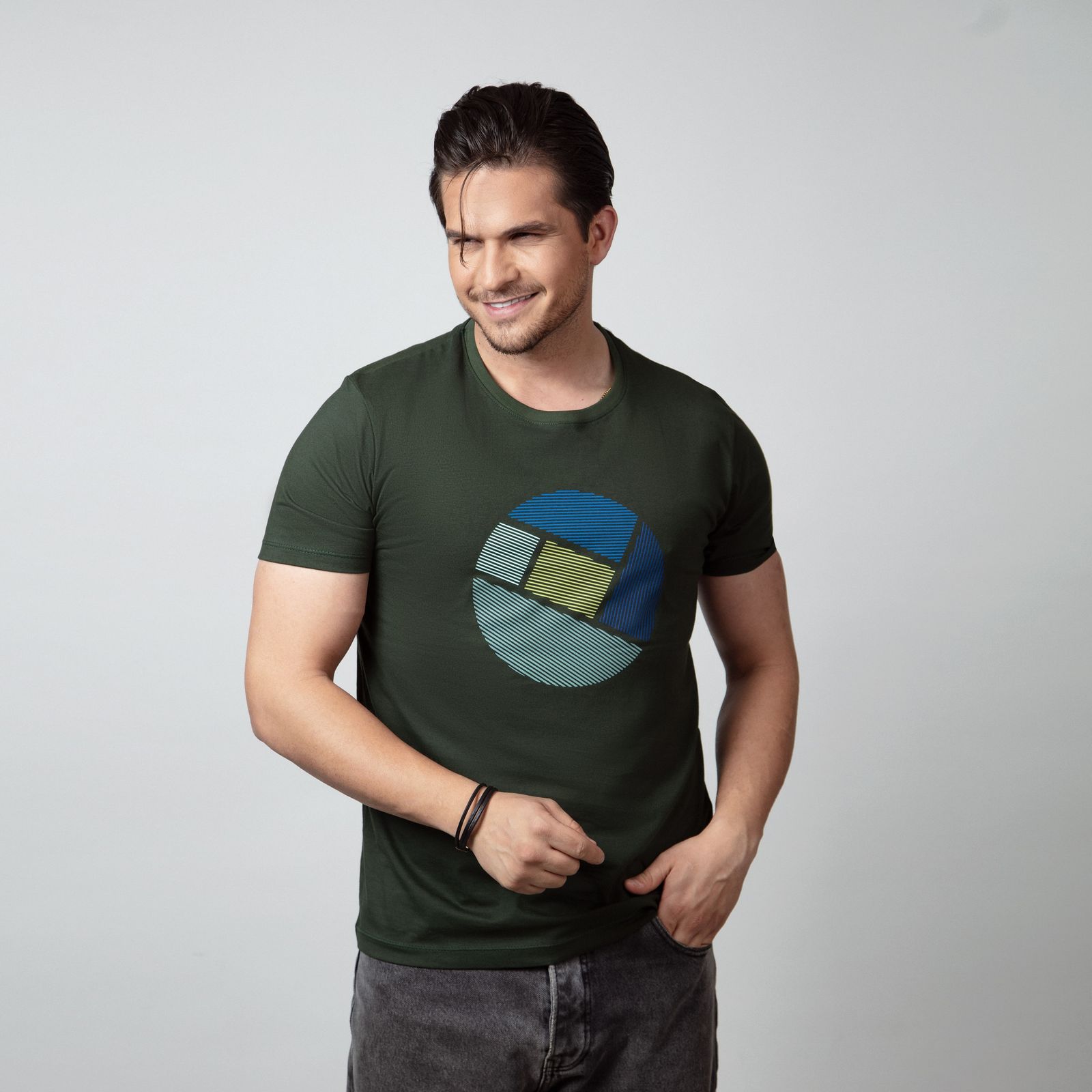 تی شرت آستین کوتاه مردانه باینت مدل 751-3 رنگ سبز -  - 1