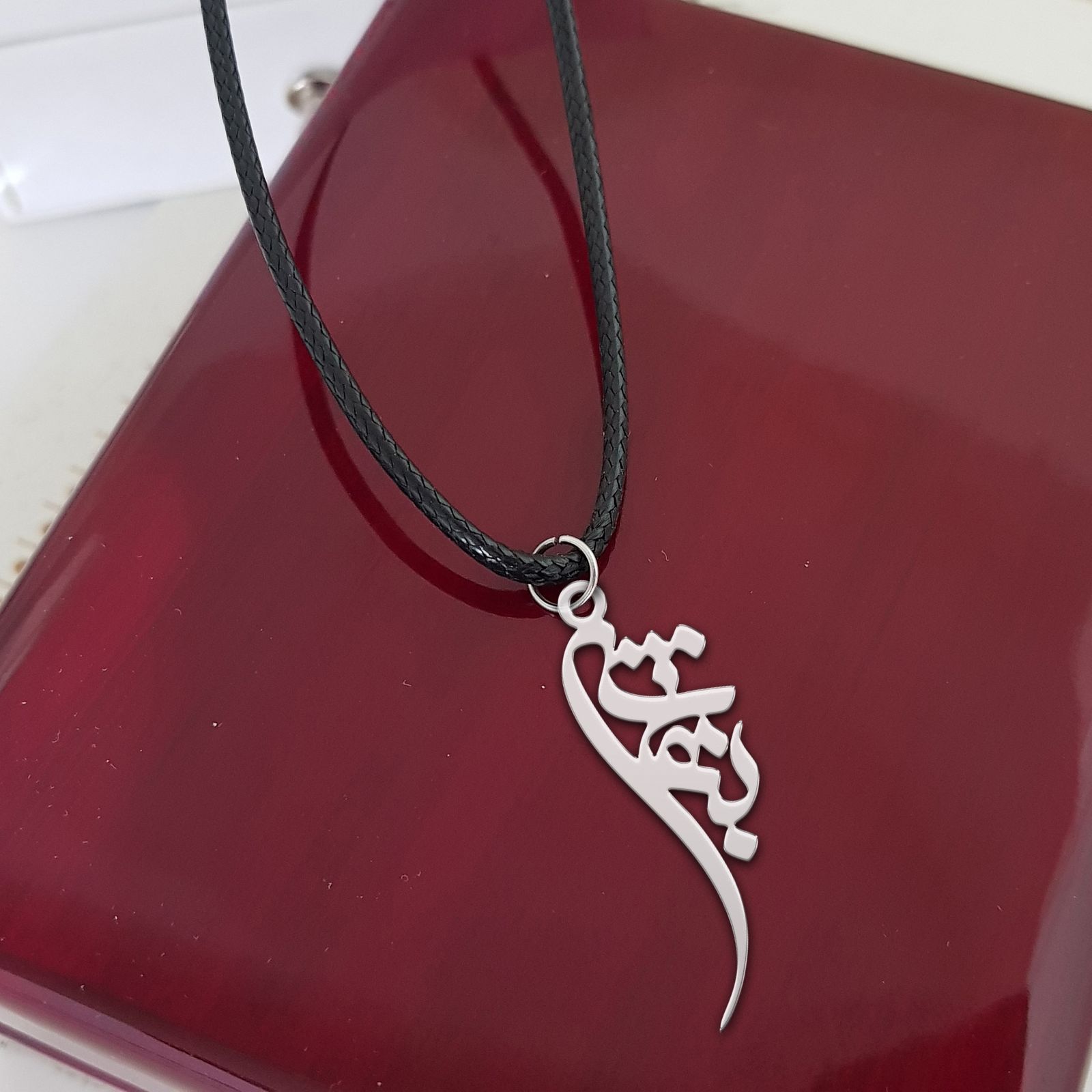 گردنبند نقره زنانه ترمه 1 طرح بنفشه کد mas 0075 -  - 2