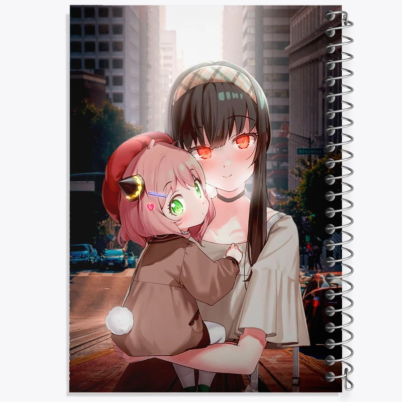 دفتر ژورنال نویسی 50 برگ خندالو مدل نقطه ای طرح انیمه اسپای ایکس فمیلی (Spy x Family) کد N4267