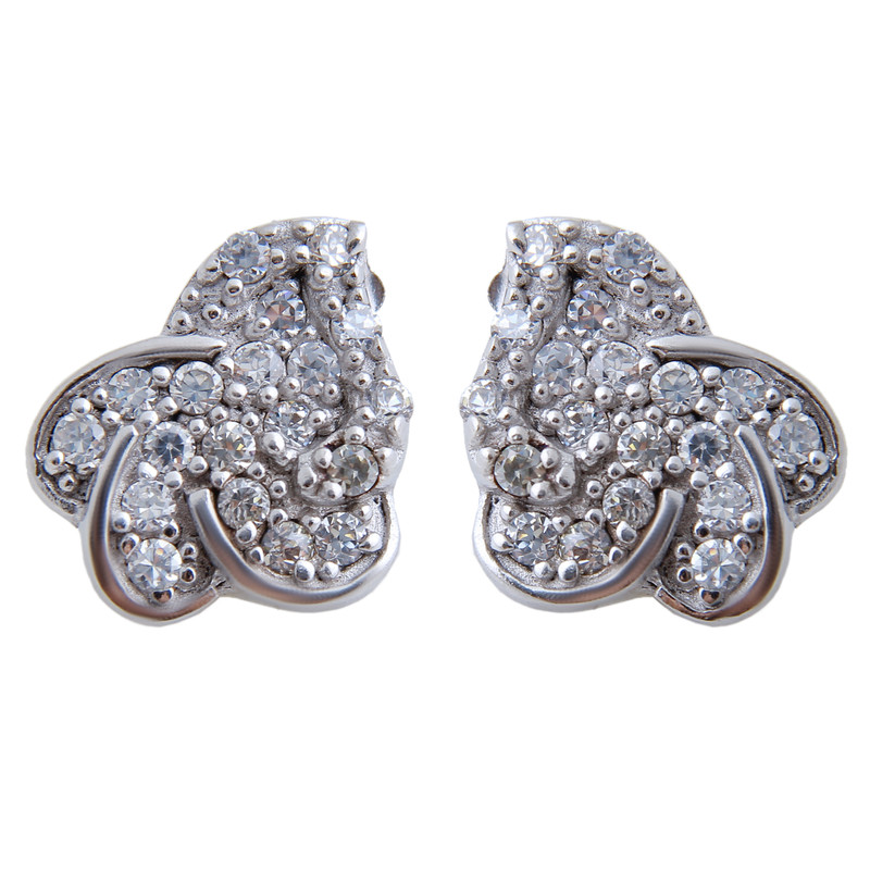 گوشواره نقره زنانه بازرگانی میلادی کد GZN_156