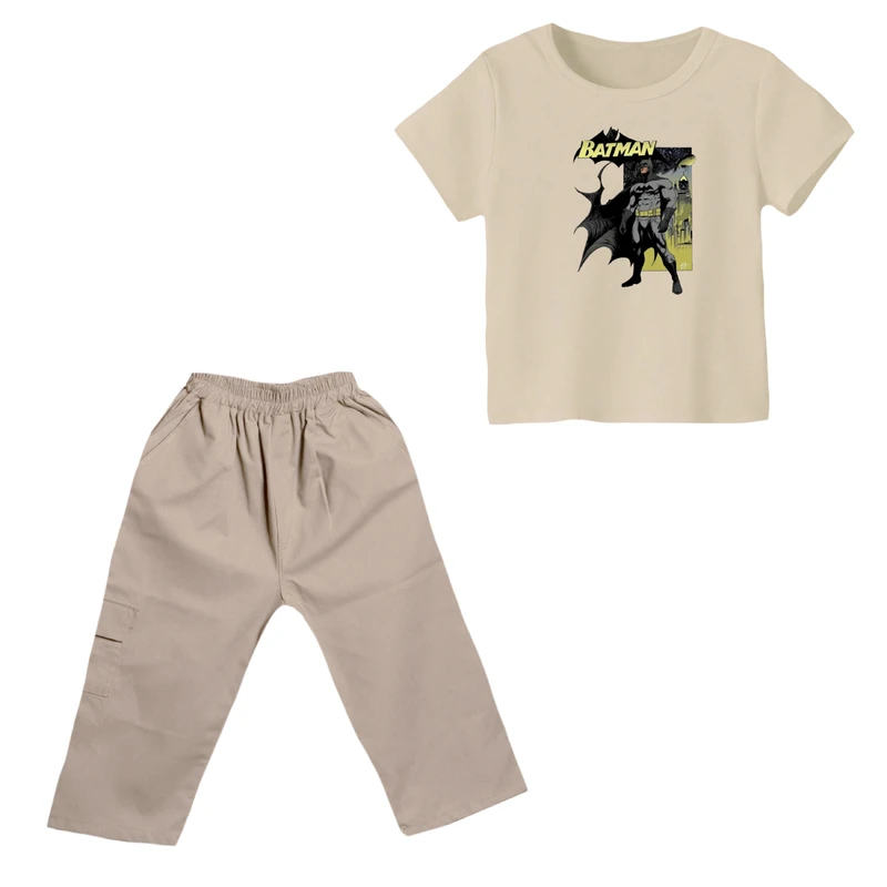 ست تی شرت و شلوارک پسرانه مدل بتمن کد ۱۱