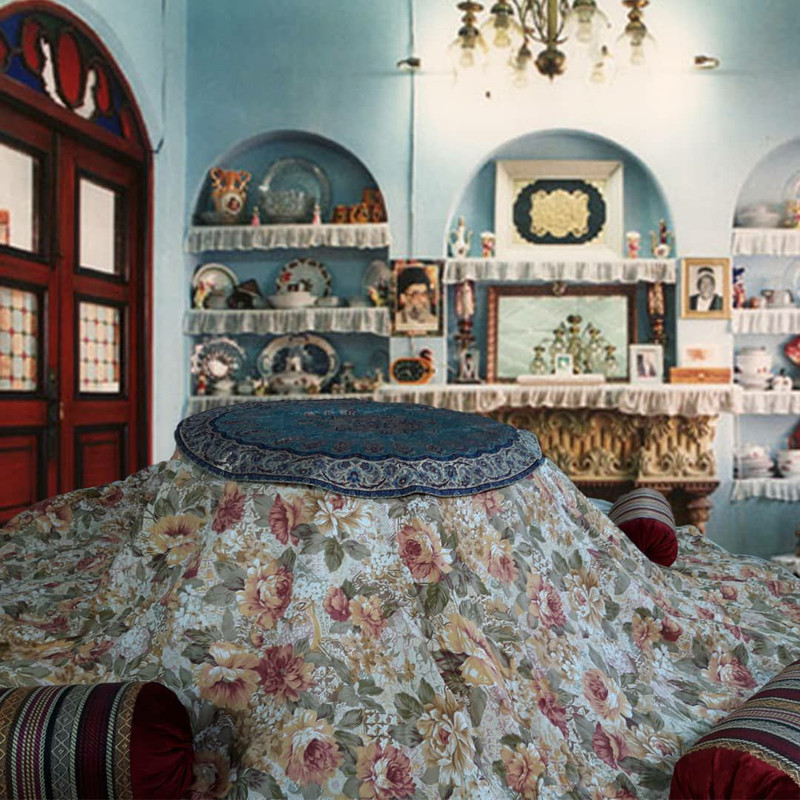 لحاف کرسی خانه سبز اسماعیلی مدل GL-Nasim سایز 400x400 سانتی متر