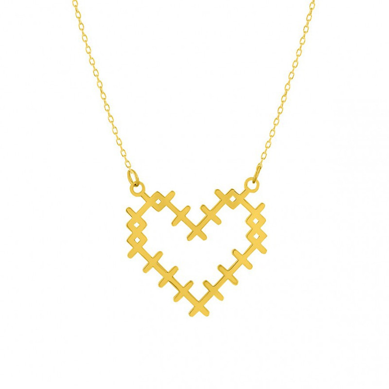 گردنبند طلا 18 عیار زنانه با طرح حلقهای (فلامینگو) اقلیمه مدل GT481