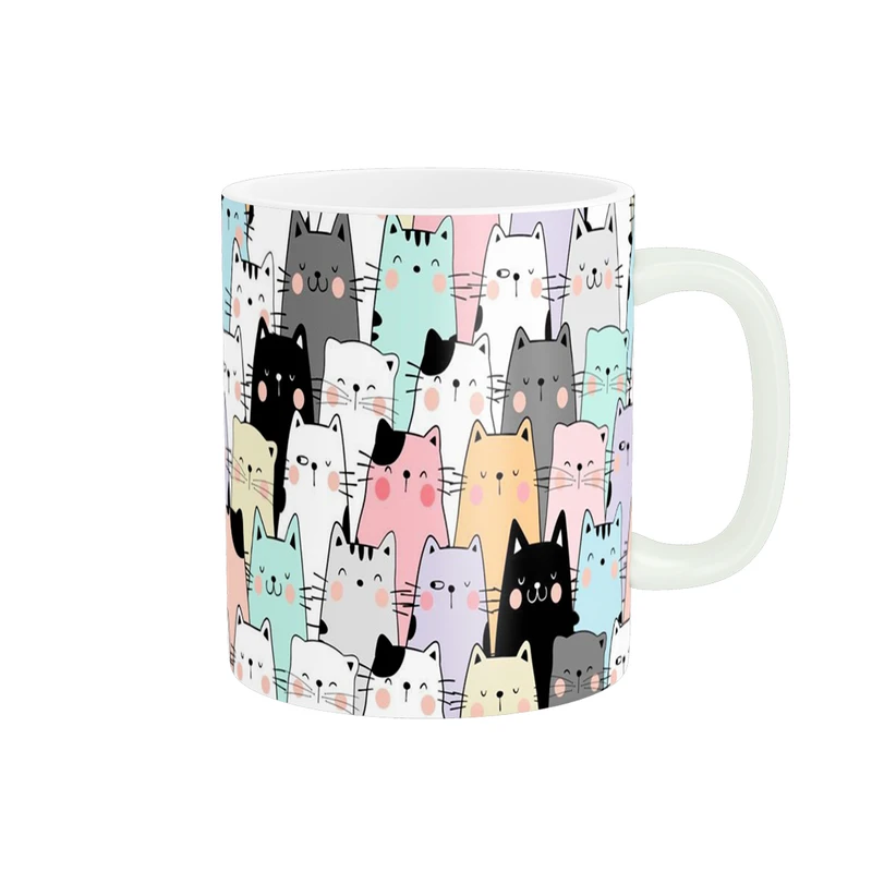 ماگ پادآفرین مدل فانتزی طرح گربه کیوت و بامزه کد p2123