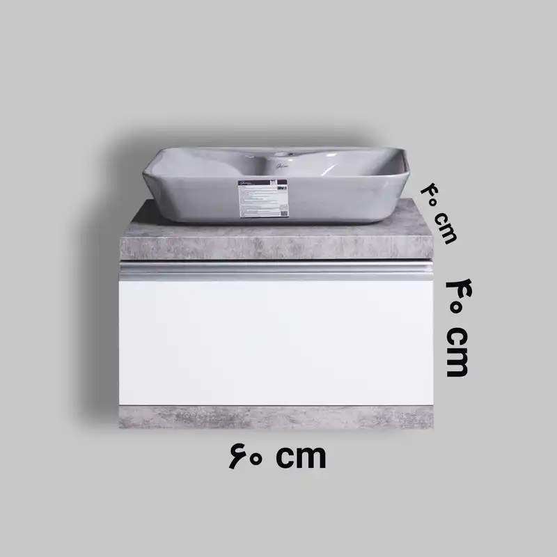 ست کابینت و روشویی مدل H25 به همراه آینه و باکس