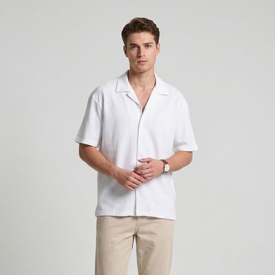 پیراهن آستین کوتاه یقه برگردان با تنخور معمولی (regular fit) مردانه ایکس ساید مدل S629173Z8