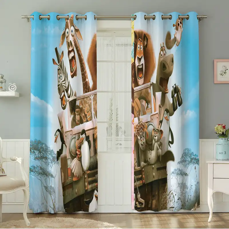 پرده نیروانا طرح کودک مدل مخمل کد 8855 سایز 140×280 سانتی متر