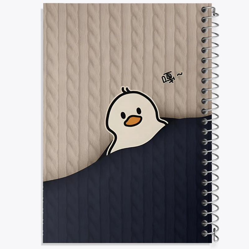 دفتر مشق 100 برگ خندالو طرح جوجه اردک بامزه کد F5546