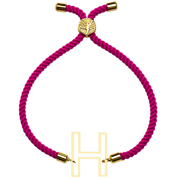 دستبند طلا 18 عیار زنانه الن نار مدل طرح H ELN101371